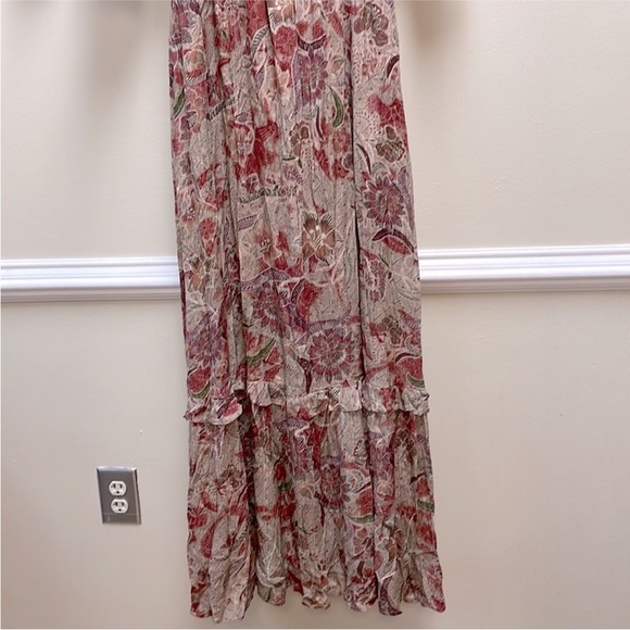 New Anthropologie BTFL-LIFE Floral Ruffle Maxi Dress In Rust! size xSmall - Picture 12 of 14